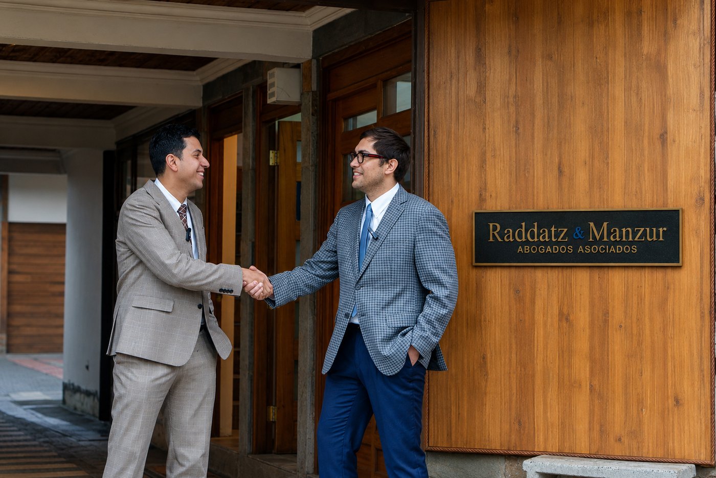 Abogados de Raddatz & Manzur frente al Tribunal de Villarrica